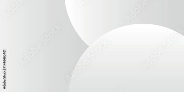 Fototapeta modern White geometric background on bright space. Modern graphic design element circles style concept for banner. art
