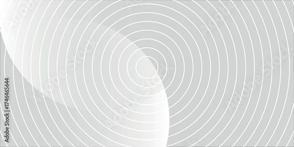 Fototapeta simple White geometric background on bright space. Modern graphic design element circles style concept for banner. art