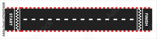 Fototapeta aspalt race track. vector