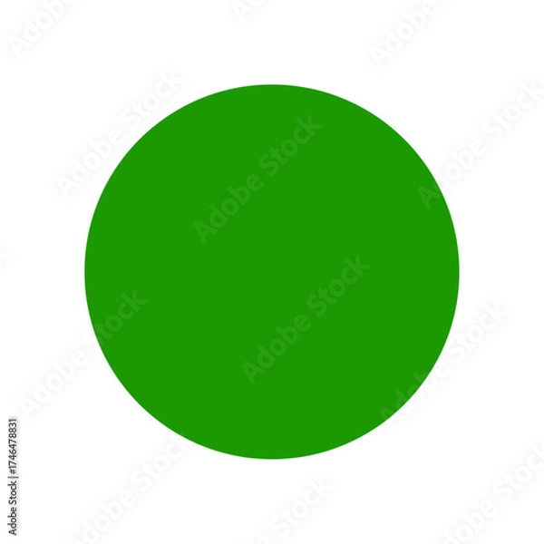Obraz green sphere isolated on white background. Vector illustration