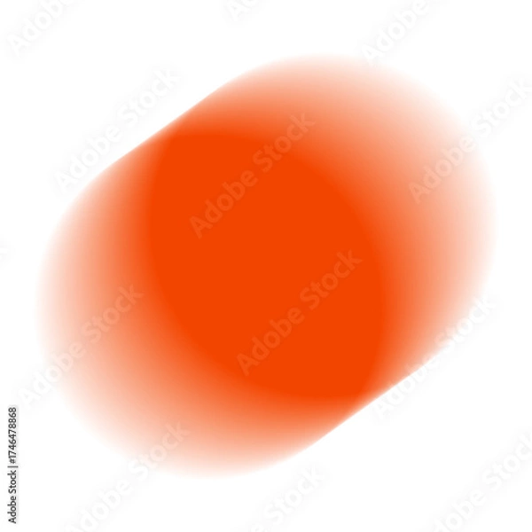 Obraz orange sphere  motion blur isolated on white background