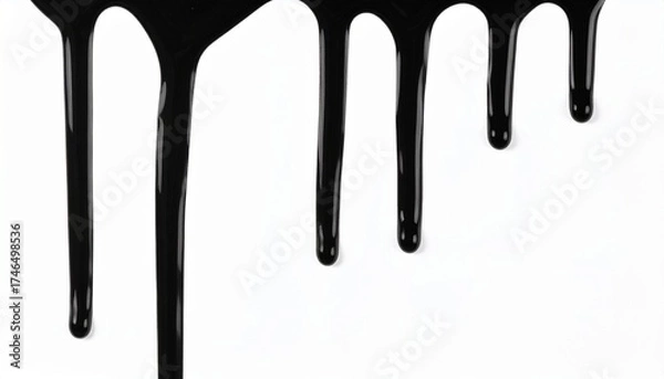 Obraz black paint leak texture background
