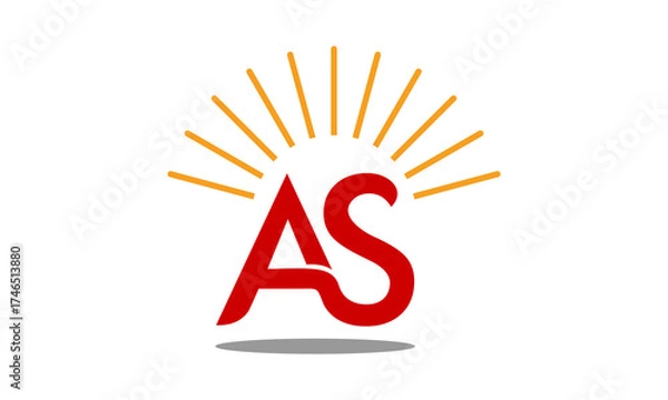 Obraz Letter AS icon logo vector.eps