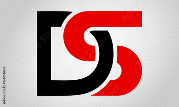 Obraz Letter DS logo vector.eps