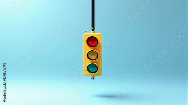 Fototapeta traffic lights on a light background