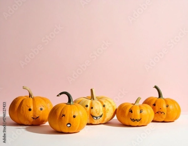 Fototapeta Generated image halloween pumpkin orange