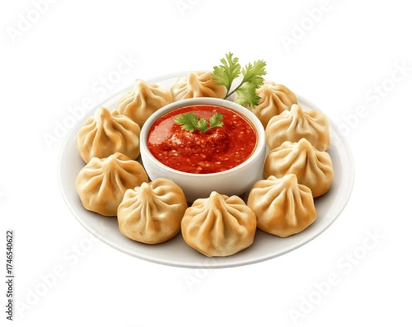 Obraz Momos With Chutney