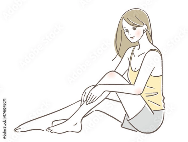 Fototapeta 足をマッサージする女性