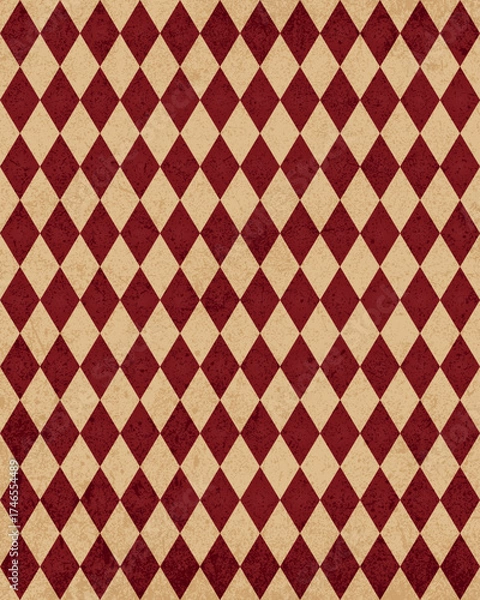Fototapeta Vintage Circus  Pattern Background, Old Festive Template, Poster Design, Circus Flyer, Card, Festival, Carnaval, Red, EPS 10, Vector