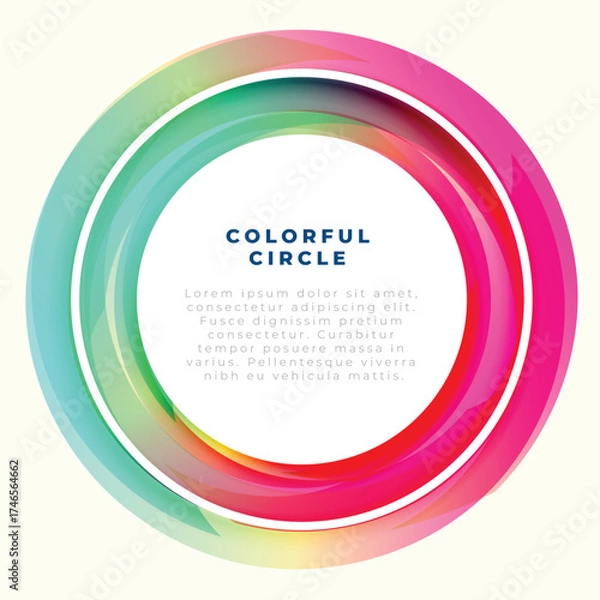 Obraz beautiful colorful geometric shape layout for presentation