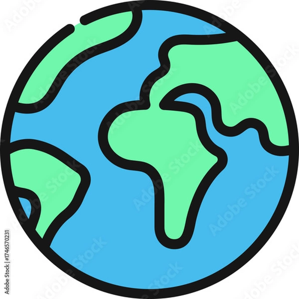 Fototapeta Earth Planet Icon