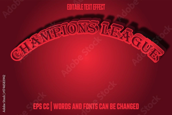 Obraz editable champions league text effects
