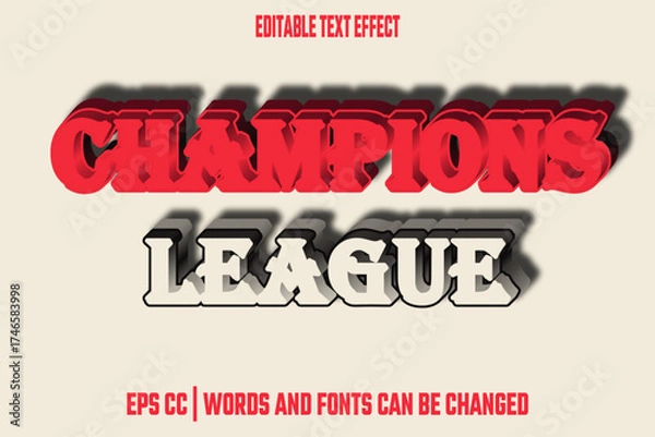 Obraz editable champions league text effects
