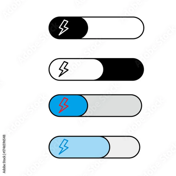 Obraz hp charge vector icon and color, 