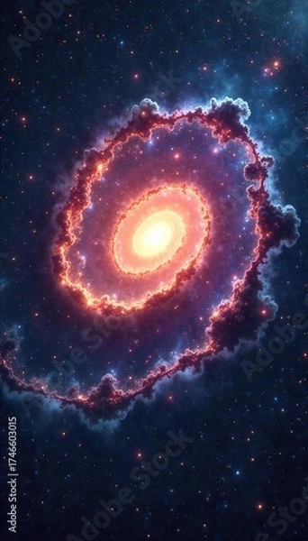 Fototapeta Breathtaking Spiral Galaxy Cosmic Dust and Nebulae Illuminate the Vast Expanse of Space