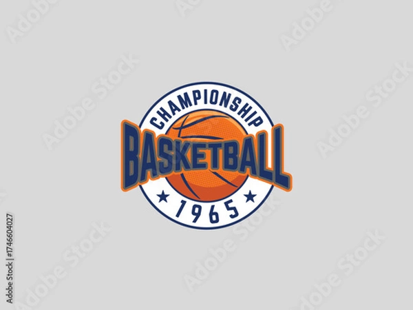 Fototapeta Basketball  logo design vector template 