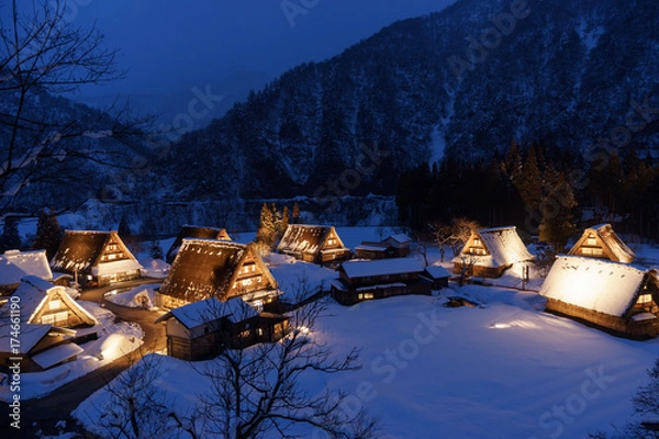 Fototapeta 冬の五箇山 Gokayama