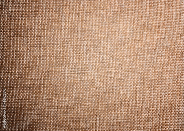 Fototapeta Close up of burlap texture using as background or header, natural material