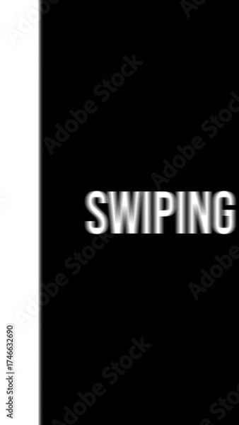 Fototapeta Fast Swiping Text Panels Vertical
