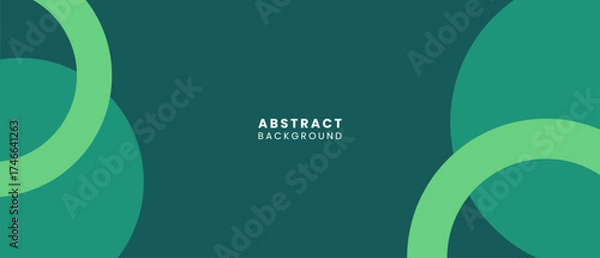 Fototapeta Abstract Circle Green Background for Banner or Template Design