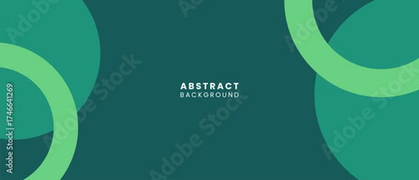 Fototapeta Abstract Circle Green Background for Banner or Template Design