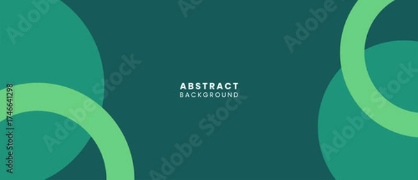 Fototapeta Abstract Circle Green Background for Banner or Template Design