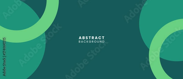 Fototapeta Abstract Circle Green Background for Banner or Template Design