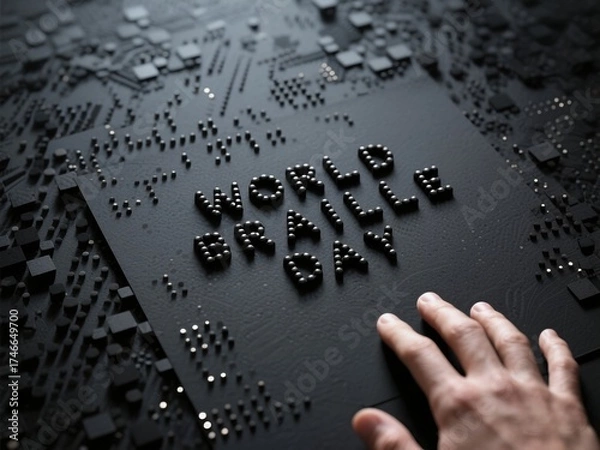 Obraz Illustration of the concept of World Braille Day