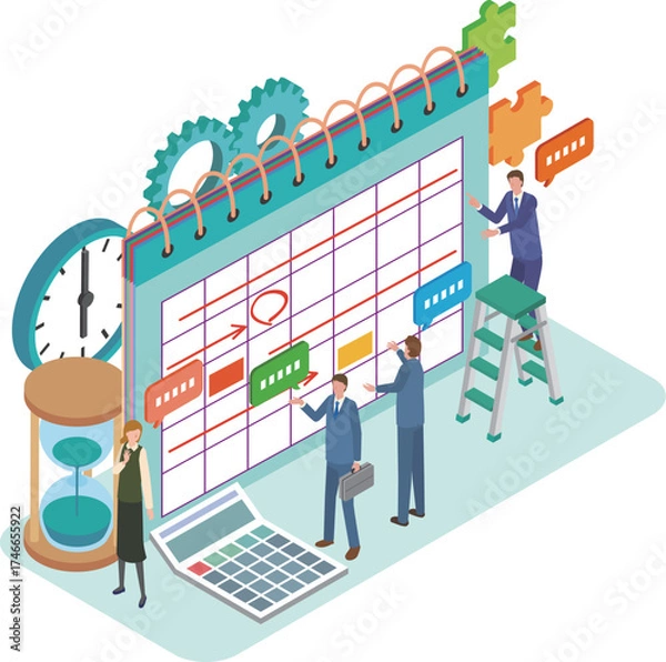 Obraz プロジェクトマネジメントのイメージイラスト