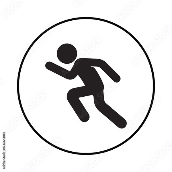 Obraz man running silhouette icon illustration Design running silhouette