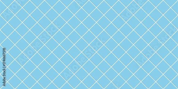 Obraz Sky blue ceramic tilesdiagonal texture background vector illustration