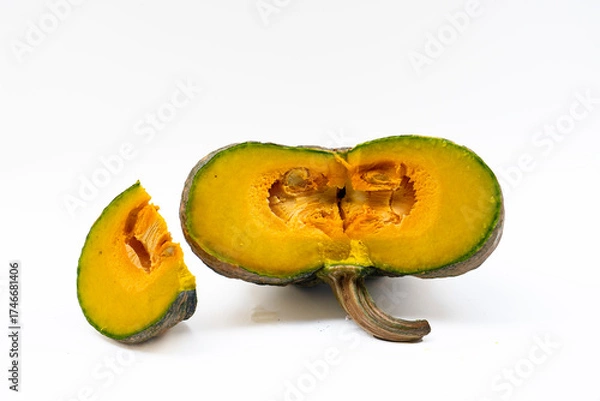 Obraz sliced pumpkin on a white background