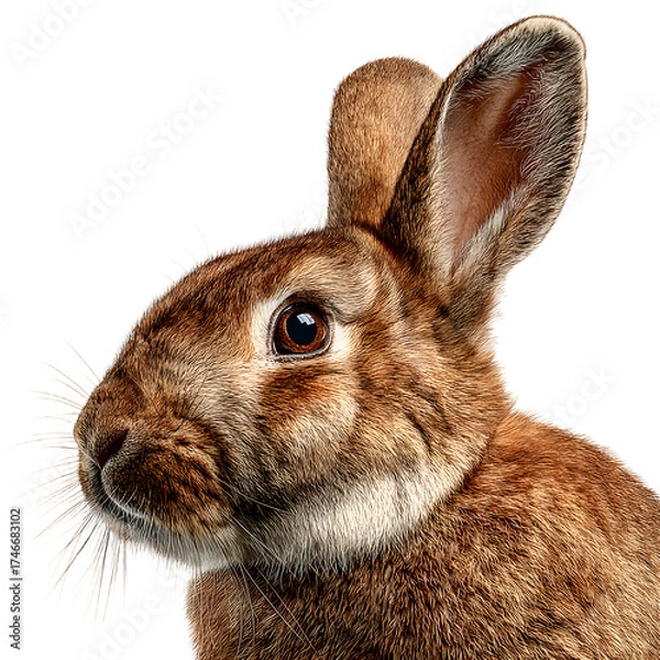 Obraz Lifelike Portrait of Cute Brown Bunny - High-Quality Stock Photo