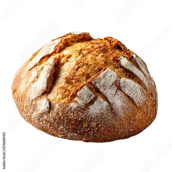 Obraz Delicious Rustic Whole Wheat Bread Loaf with Cracked Top for Food Lovers