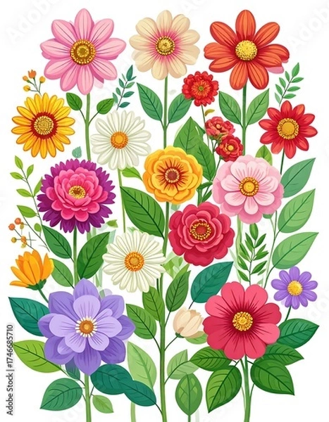 Obraz Vibrant flower arrangement in various colors