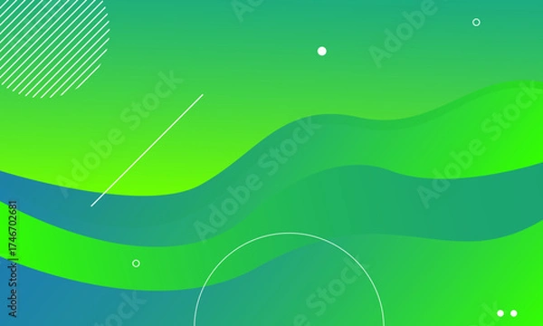 Fototapeta Abstract green fluid background. Vector illustration