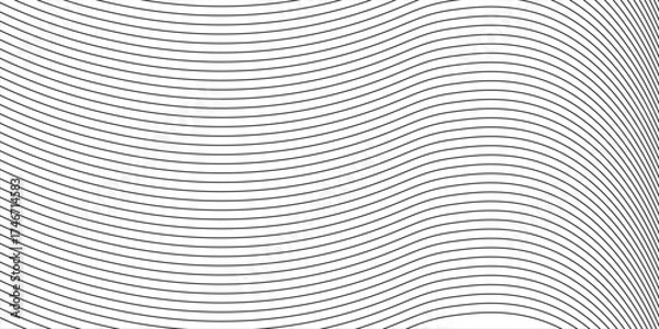 Obraz Thin linear futuristic stripped pattern vector design.