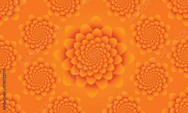 Fototapeta Golden color flower luxury background design