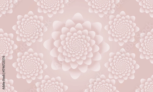 Fototapeta Luxury abstract cream color flower background design 