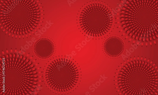 Fototapeta Luxury abstract red color flower background design