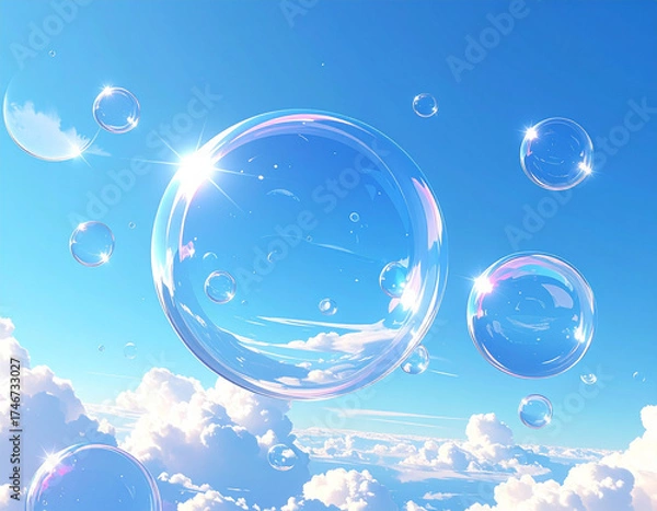 Obraz Frutiger Aero Style Cloud Landscape