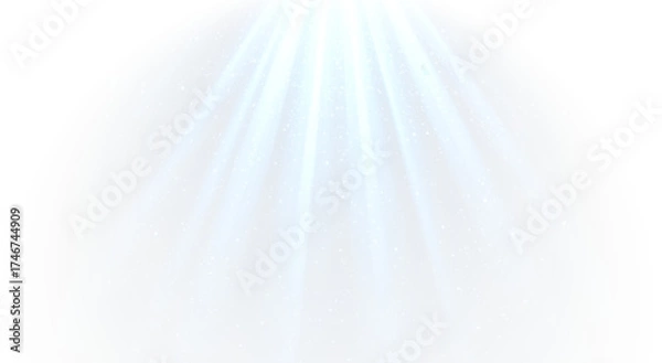 Fototapeta Shining galaxy starlight effect with red lens flare and transparent background, glowing beam and blue sparkle ideal for cosmic, magical or festive space-themed decoration designs