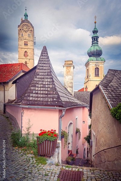Obraz Old town of Krems on the Danube river in the Wachau region, Upper Austria, Austria