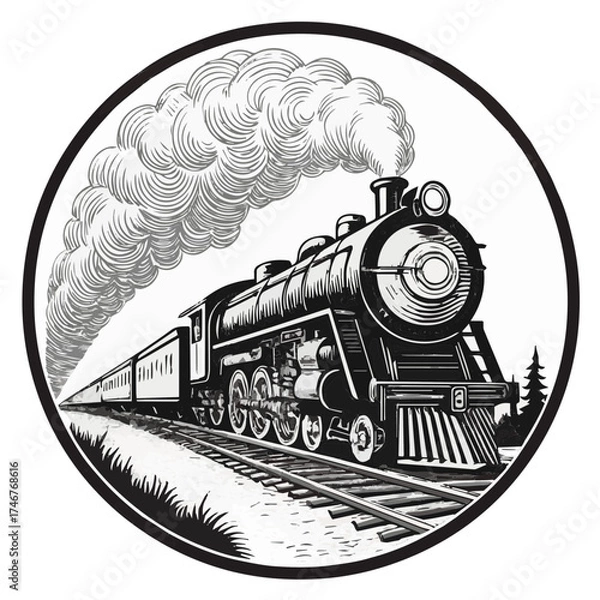 Obraz train vector