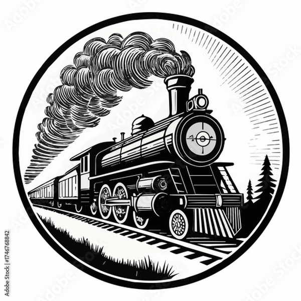 Obraz train vector