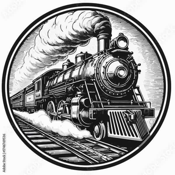Obraz old steam train