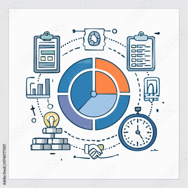 Obraz Business Strategy and Planning Infographic Elements.