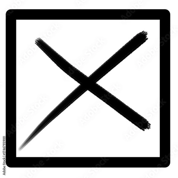 Obraz Cancel black element 