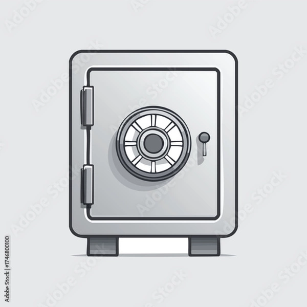 Fototapeta Classic Metal Safe Box with Combination Lock – AI Generated