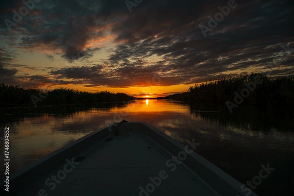 Obraz sunset over lake